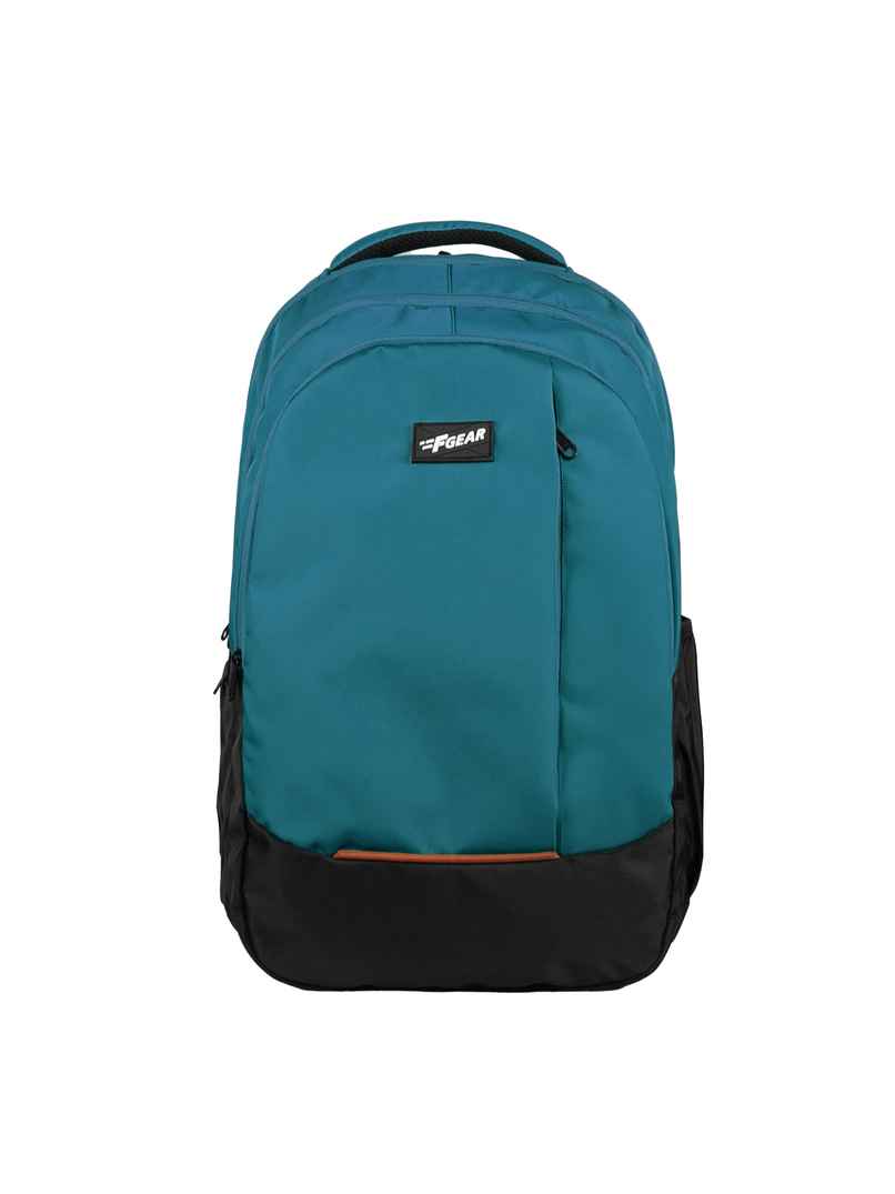F Gear Unisex Modern Polyester 29 L Padded Grab Handle Laptop Backpack | Black and Aqua - 17 Inches F Gear Unisex Modern Polyester 29 L Padded Grab Handle Laptop Backpack | Black and Aqua - 17 Inches
