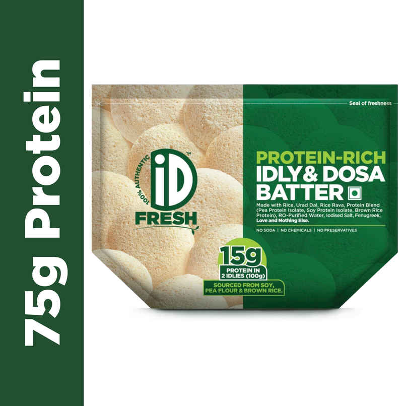 iD Fresh Protein-Rich | 75g Protein | Idly & Dosa Batter iD Fresh Protein-Rich | 75g Protein | Idly & Dosa Batter