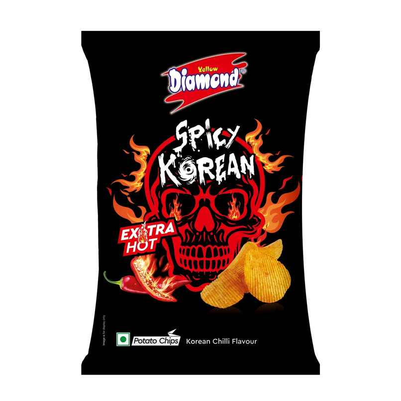 Yellow Diamond Spicy Korean Chips | Tangy & Crunchy