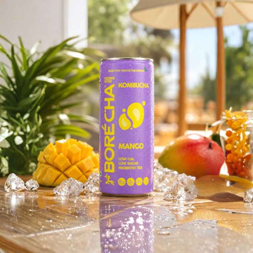 Borecha Mango Low Sugar Probiotic Kombucha Borecha Mango Low Sugar Probiotic Kombucha