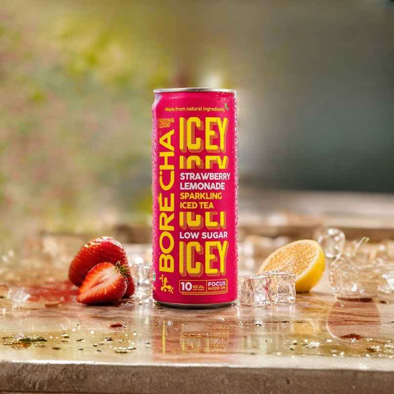 Borecha Low Sugar Strawberry Lemon Sparkling Iced Tea Borecha Low Sugar Strawberry Lemon Sparkling Iced Tea