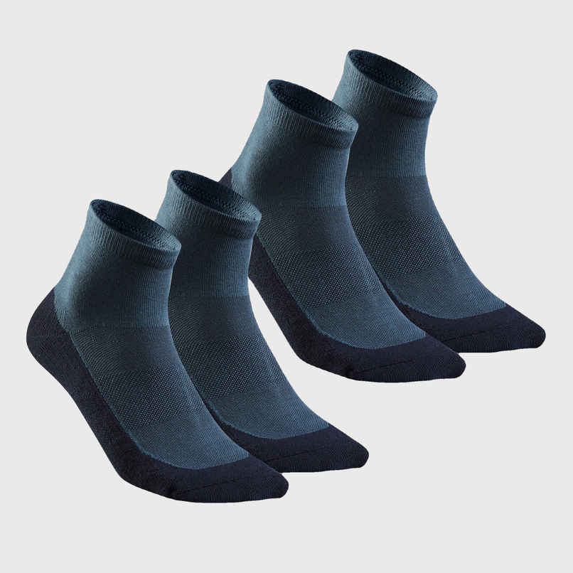 Decathlon | Quechua Unisex Nylon Mid Ankle Socks - Navy Blue - UK 8.5 - 11