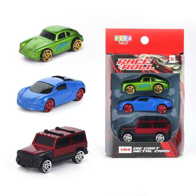 Race N Roll 1:64 Metal Die Cast Car | Pack of 3