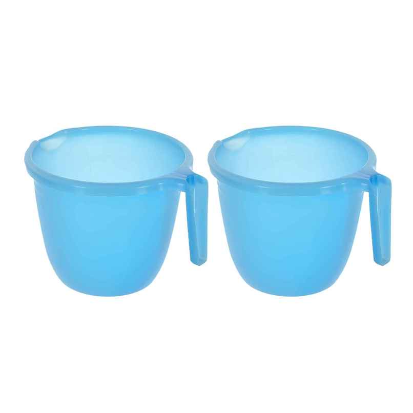 Kuber Industries Multiuses Lightweight | Unbreakable Plastic Bathroom Mug Pack of 2 (Sky Blue) Kuber Industries Multiuses Lightweight | Unbreakable Plastic Bathroom Mug Pack of 2 (Sky Blue)