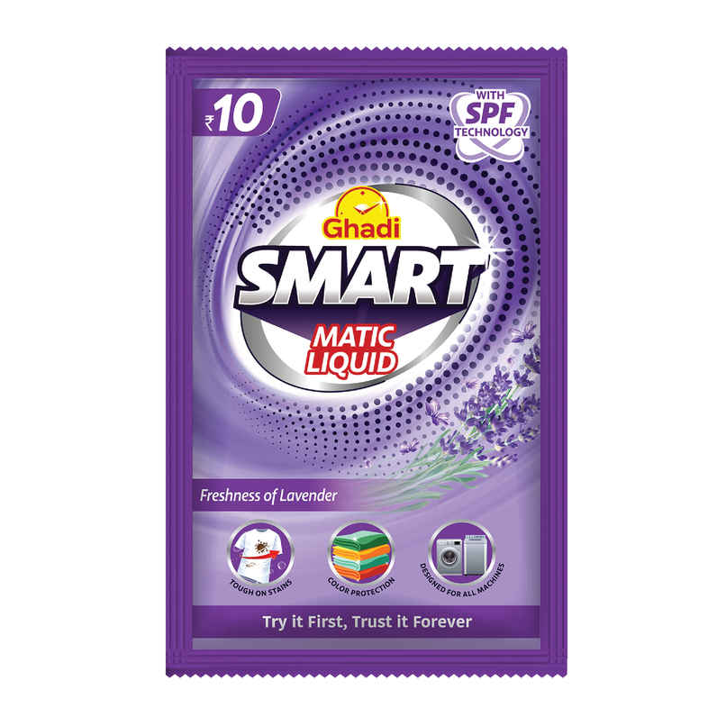 Ghadi Smart Matic Liquid Detergent Lavender Fragrance