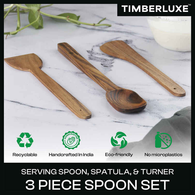 Timberluxe Spatula, Turner and Serving Spoon Set | 213 Timberluxe Spatula, Turner and Serving Spoon Set | 213