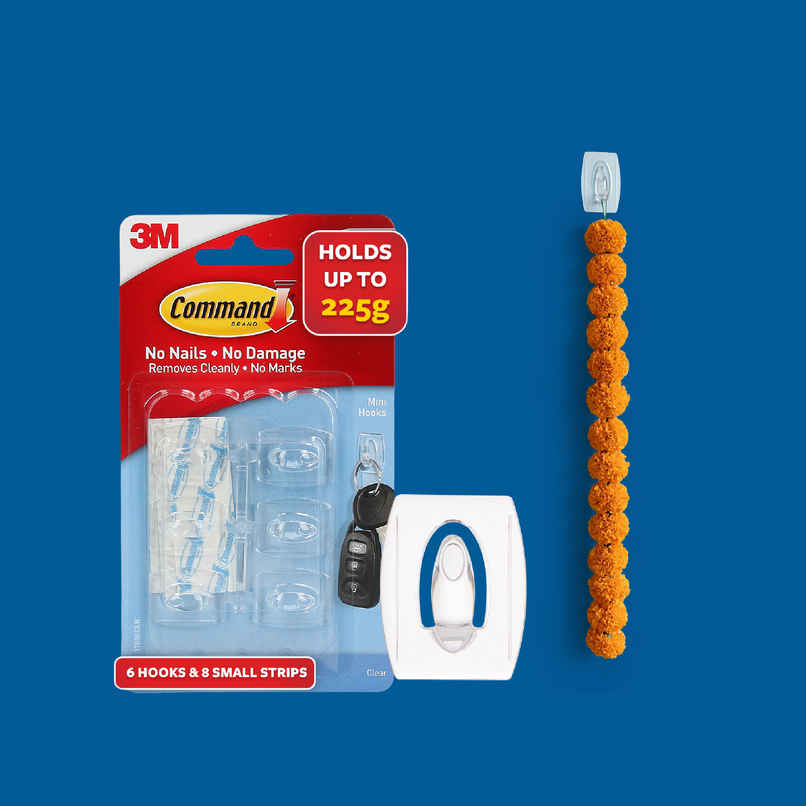 Command Mini Wall Hooks | Clear Command Mini Wall Hooks | Clear