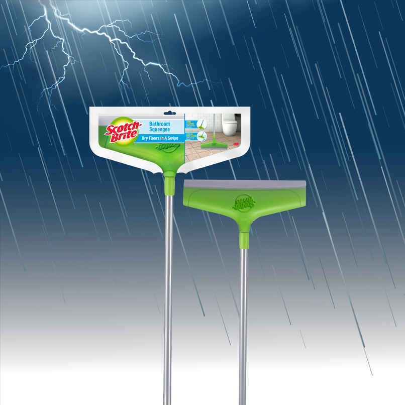 Scotch-Brite Bathroom Squeegee Wiper | 34.2 In | Green