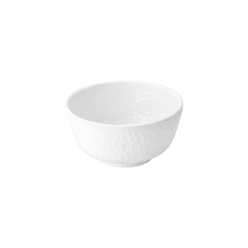 BAY6 Hammer Series Round Melamine Veg/Curry Bowl - 4" - White - Set of 2 BAY6 Hammer Series Round Melamine Veg/Curry Bowl - 4" - White - Set of 2