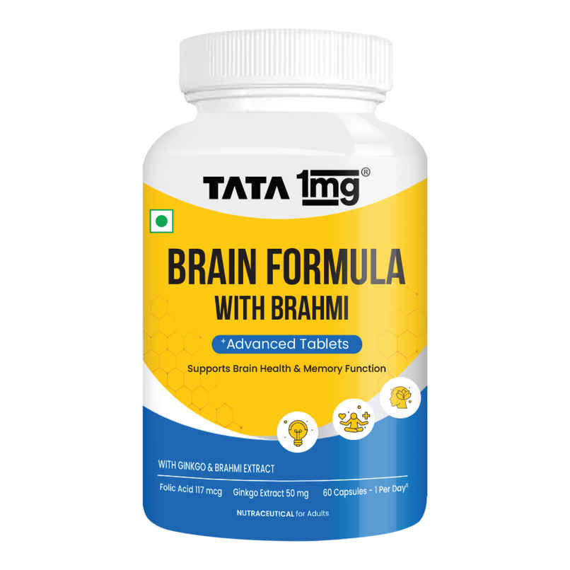 Tata 1mg Brain Formula Vitamin B Complex L Tyrosine Theanine Brahmi Ginkgo Pine Bark Capsule Tata 1mg Brain Formula Vitamin B Complex L Tyrosine Theanine Brahmi Ginkgo Pine Bark Capsule