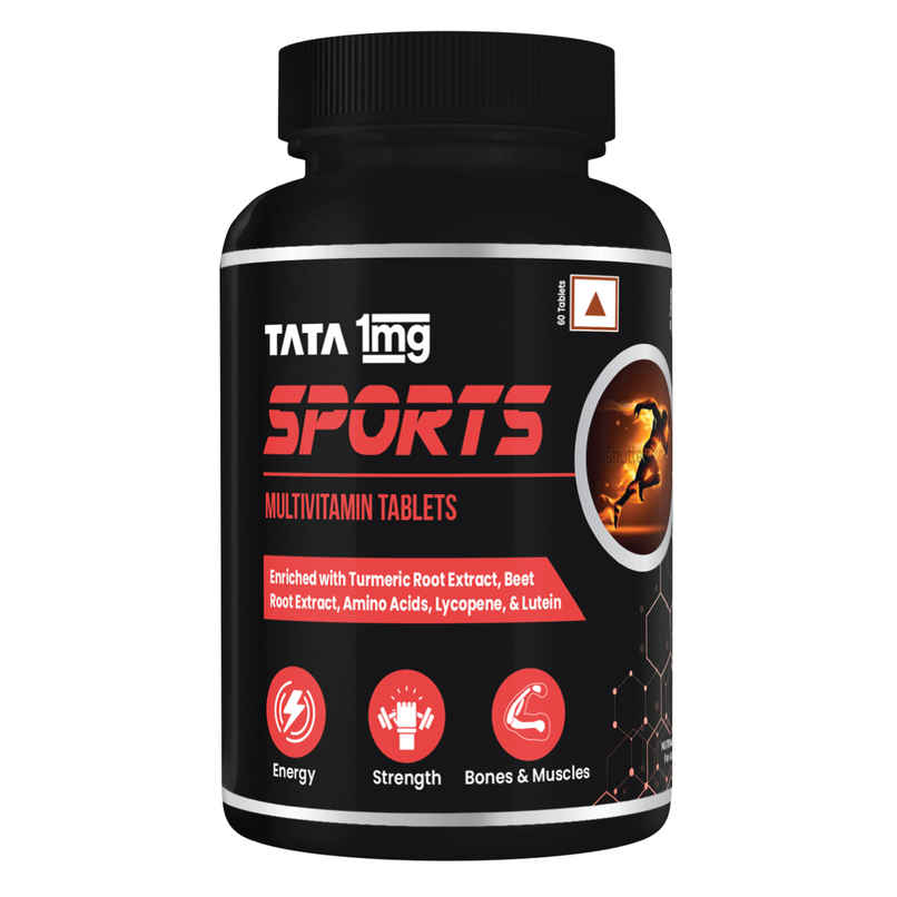 Tata 1mg Sports Multivitamin Pack Of 60 Tata 1mg Sports Multivitamin Pack Of 60