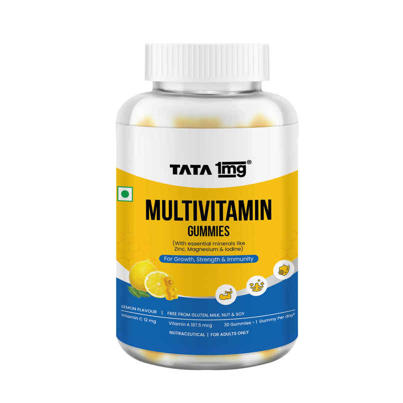 Tata 1mg Multivitamin Gummies Zinc Magnesium Folic Acid Immunity Energy