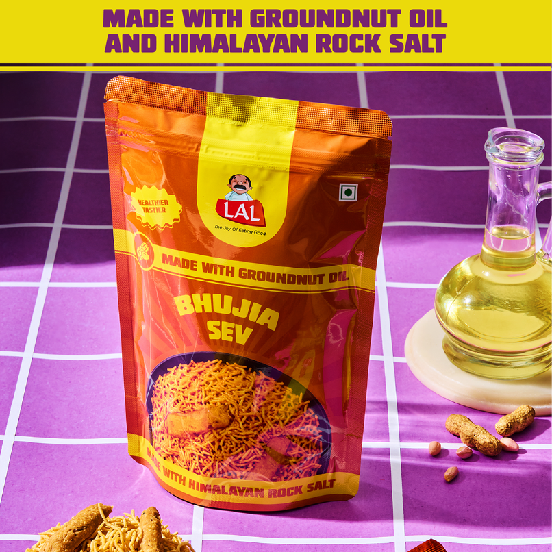 Lal Bhujia Sev (Refined Groundnut Oil)