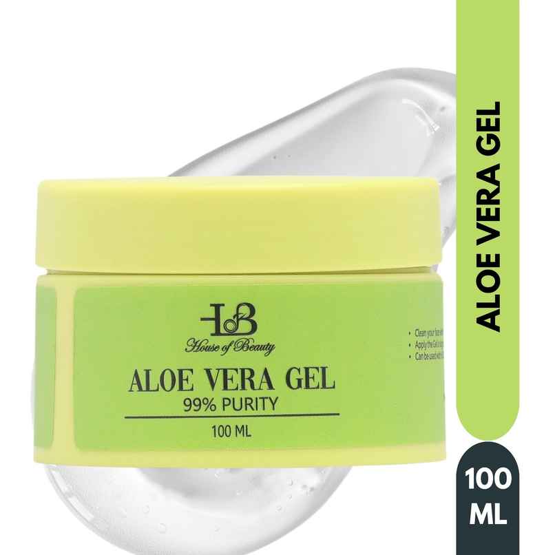 House of Beauty Pure Aloe Vera Gel-sensitive, acne prone skin treats Eczema, Psoriasis (100ml)