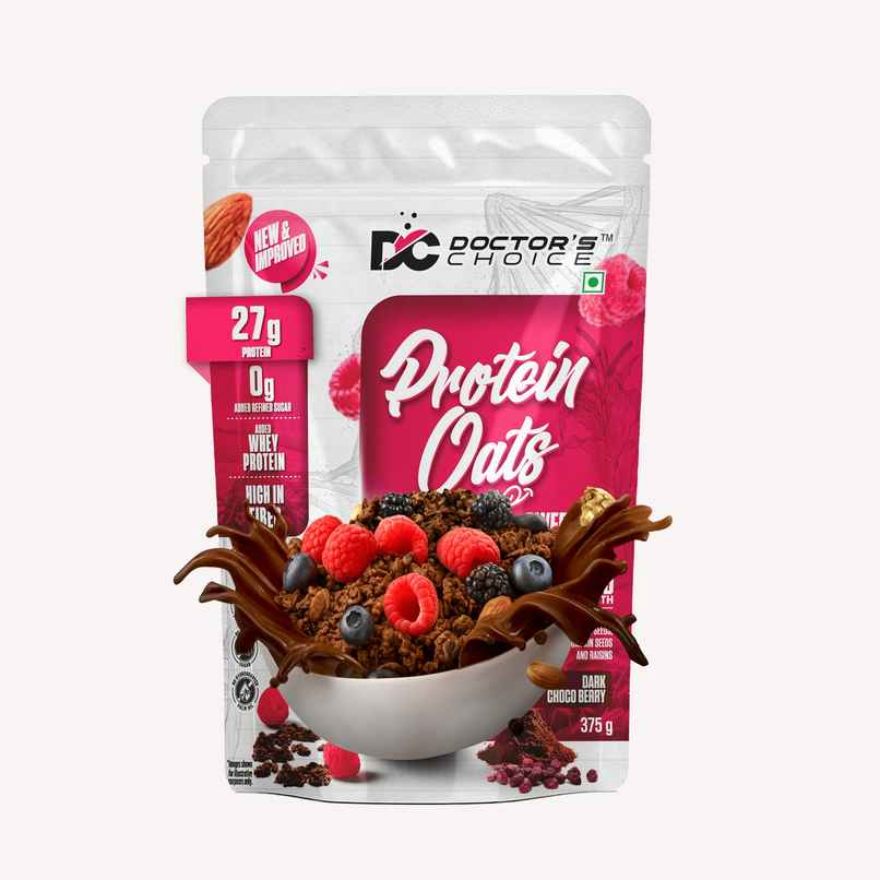DOCTOR'S Choice Oats, 27g Pure Protein, Jaggery Sweetened, No Additives & No Sugar Pouch DOCTOR'S Choice Oats, 27g Pure Protein, Jaggery Sweetened, No Additives & No Sugar Pouch
