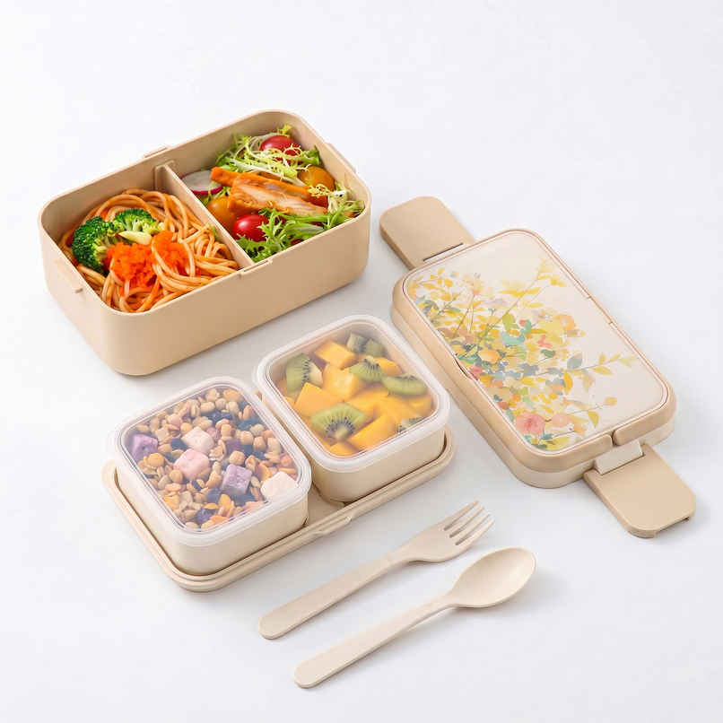 Steelo Bento 3 in 1 Lunch Box | Flower Print