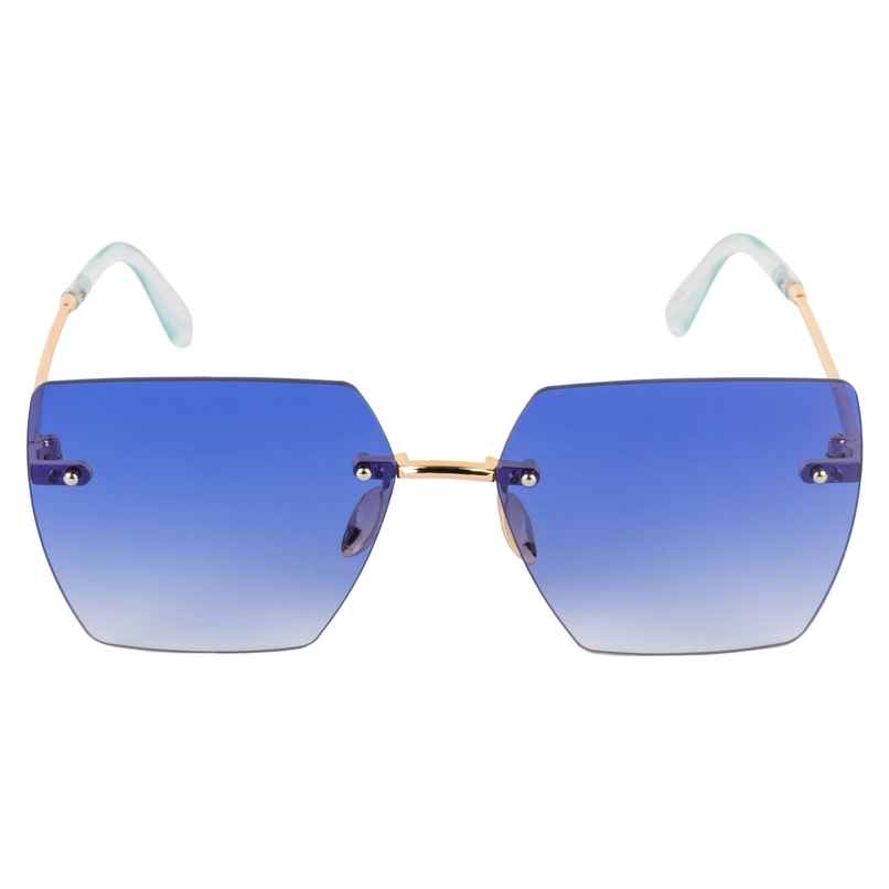 AISLIN Unisex Butterfly Gradient Sunglasses | Gold and Blue - Large