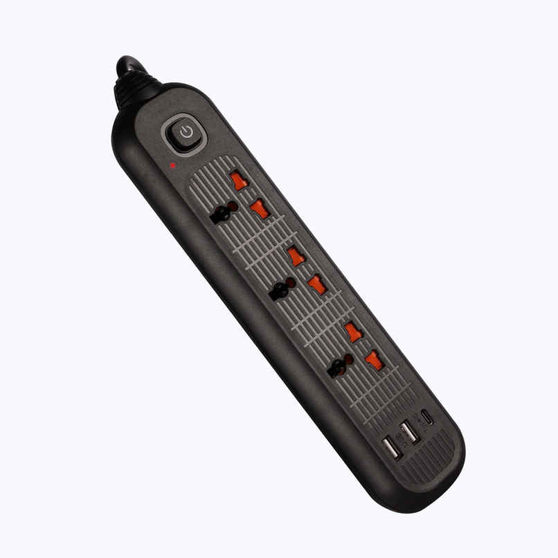 Zebronics Power Bar 132 | 2000W | 1 x Type C Port | 3 x Universal Socket | 2 x USB Port | 3 m