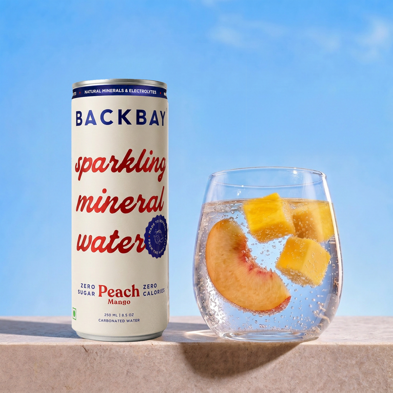 Backbay Peach Mango Sparkling Mineral Water