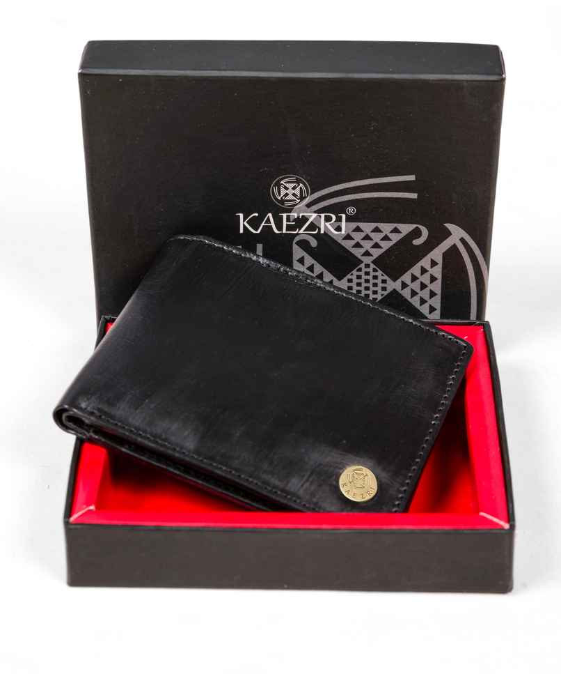 Kaezri Genuine Leather Wallet for Men | Wt black 900