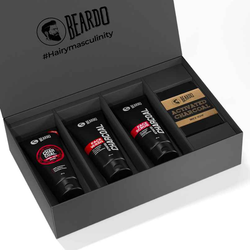 Beardo Charcoal 4-In-1 Combo | Grooming Essentials