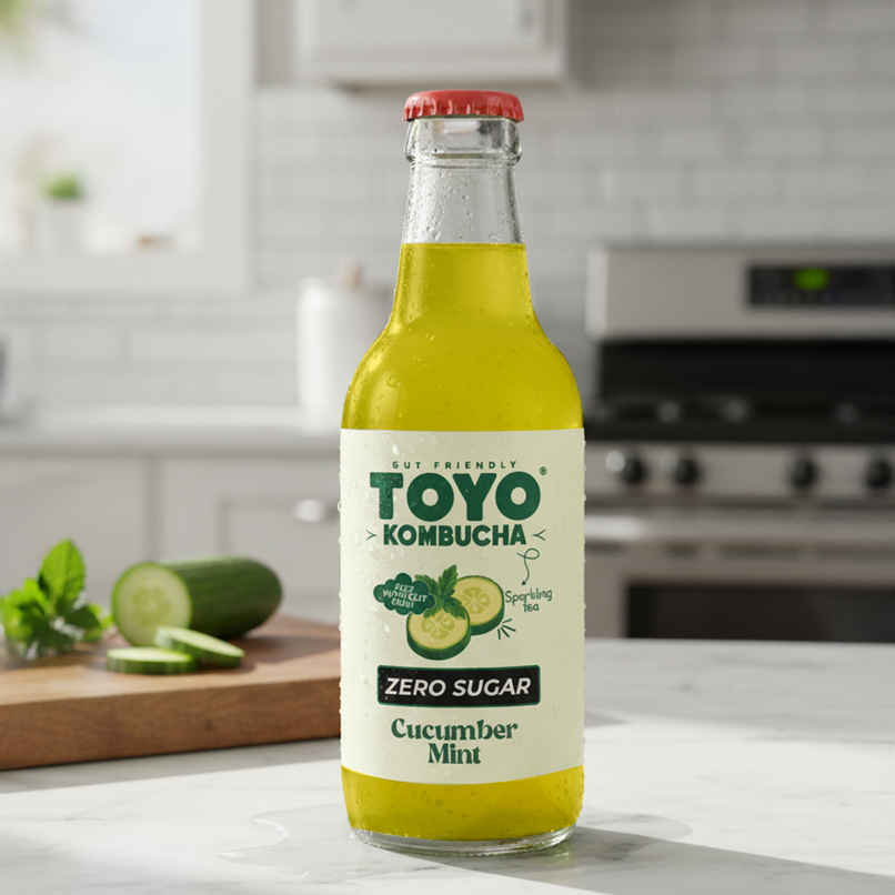 Toyo Kombucha Zero Sugar Cucumber Mint Toyo Kombucha Zero Sugar Cucumber Mint
