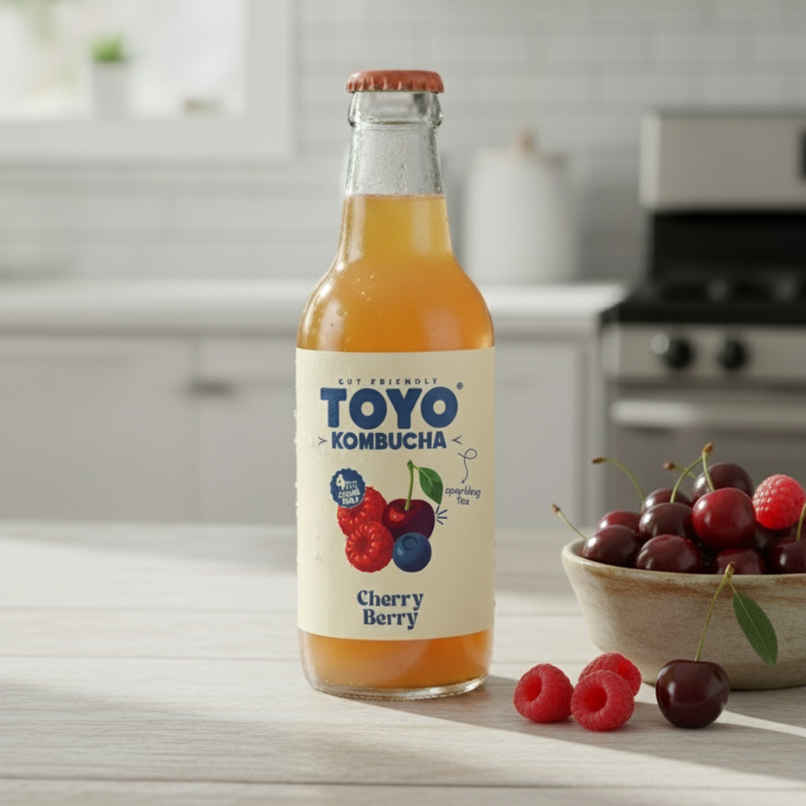 Toyo Kombucha Low Sugar Cherry Berry