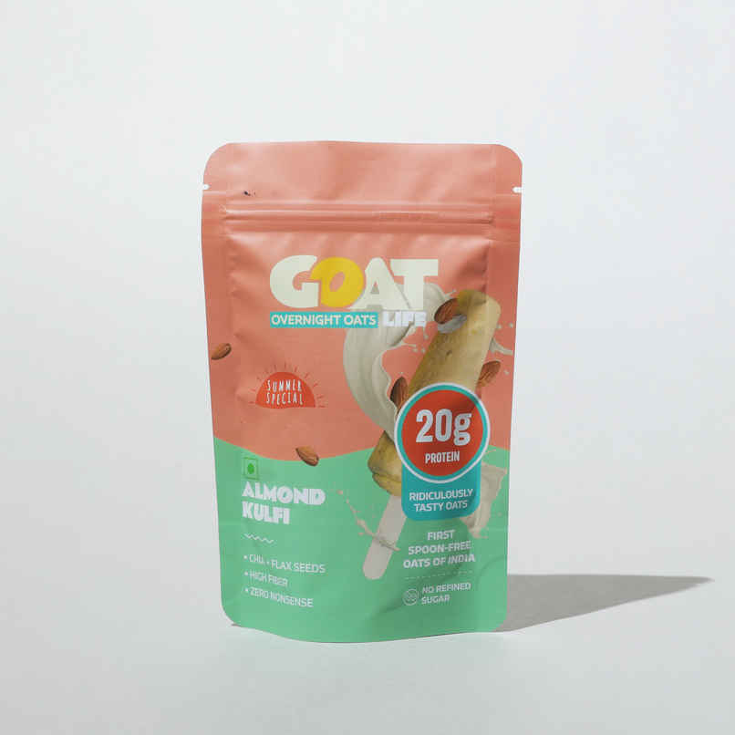 GOAT Life Almond Kulfi High-Protein Overnight Oats GOAT Life Almond Kulfi High-Protein Overnight Oats