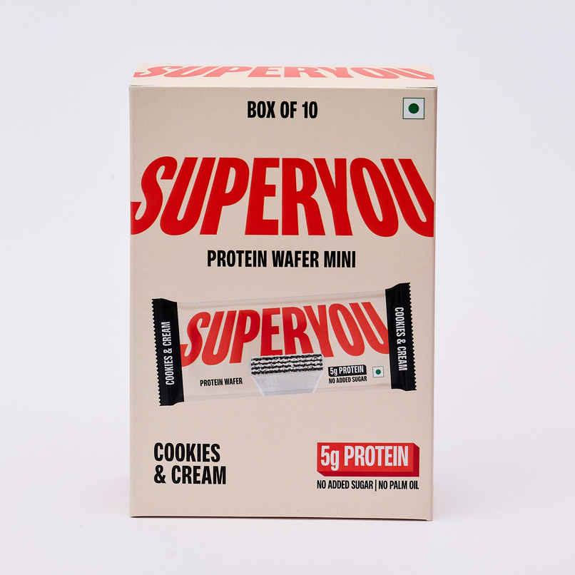 Superyou Mini Cookies & Cream Protein Wafer Bar Superyou Mini Cookies & Cream Protein Wafer Bar