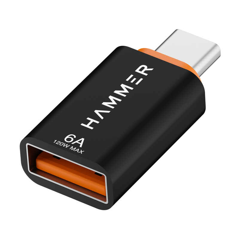Hammer USB 3.0 to Type C OTG Adaptor, High Speed Data Transfer | Black Hammer USB 3.0 to Type C OTG Adaptor, High Speed Data Transfer | Black