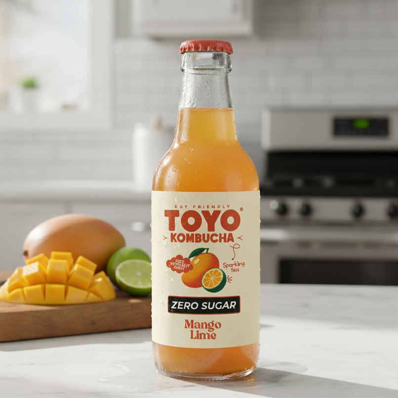 Toyo Kombucha Zero Sugar Mango Lime Toyo Kombucha Zero Sugar Mango Lime
