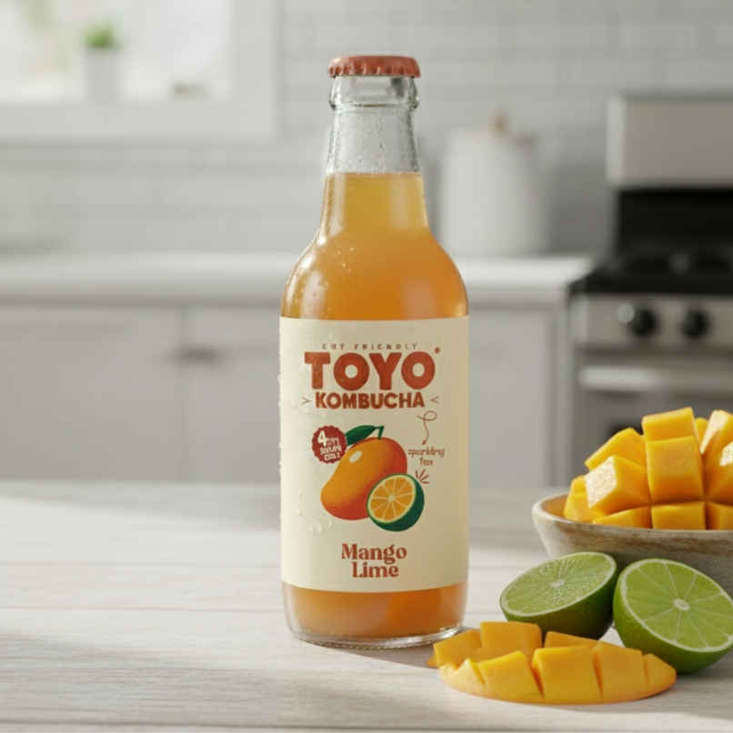 Toyo Kombucha Low Sugar Mango Lime Toyo Kombucha Low Sugar Mango Lime