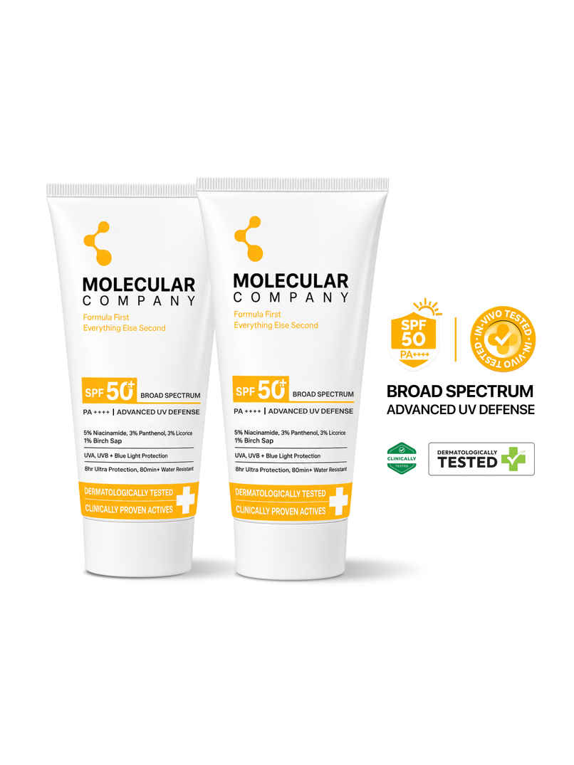 Molecular Company Sunscreen SPF 50+ PA++++ For Tan Free and Glowing Skin