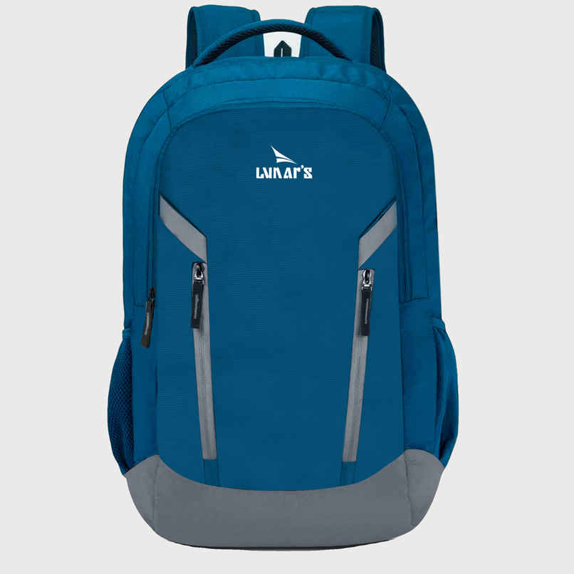 Lunar's Unisex Polyester 48 L Padded Grab Handle Laptop Backpack | Blue and Grey