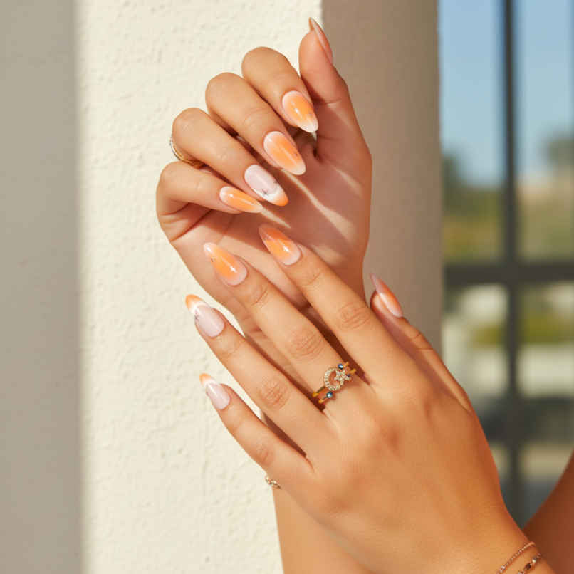 Nailinit Orange Candy Press On Nails