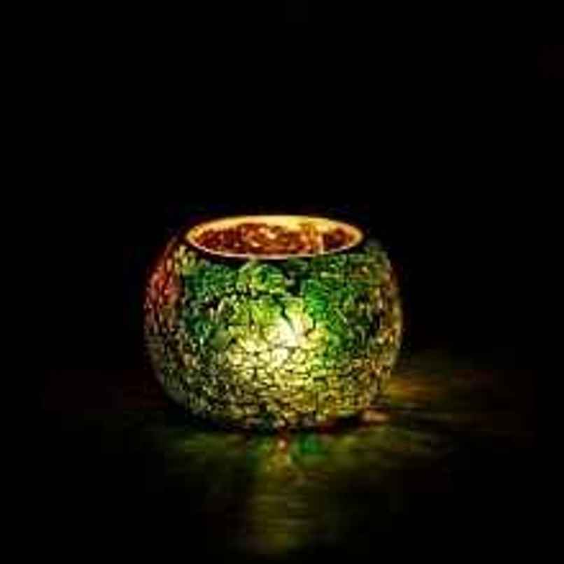eCraftIndia Mosaic Glass Decorative Tea Light Holder/Diya eCraftIndia Mosaic Glass Decorative Tea Light Holder/Diya