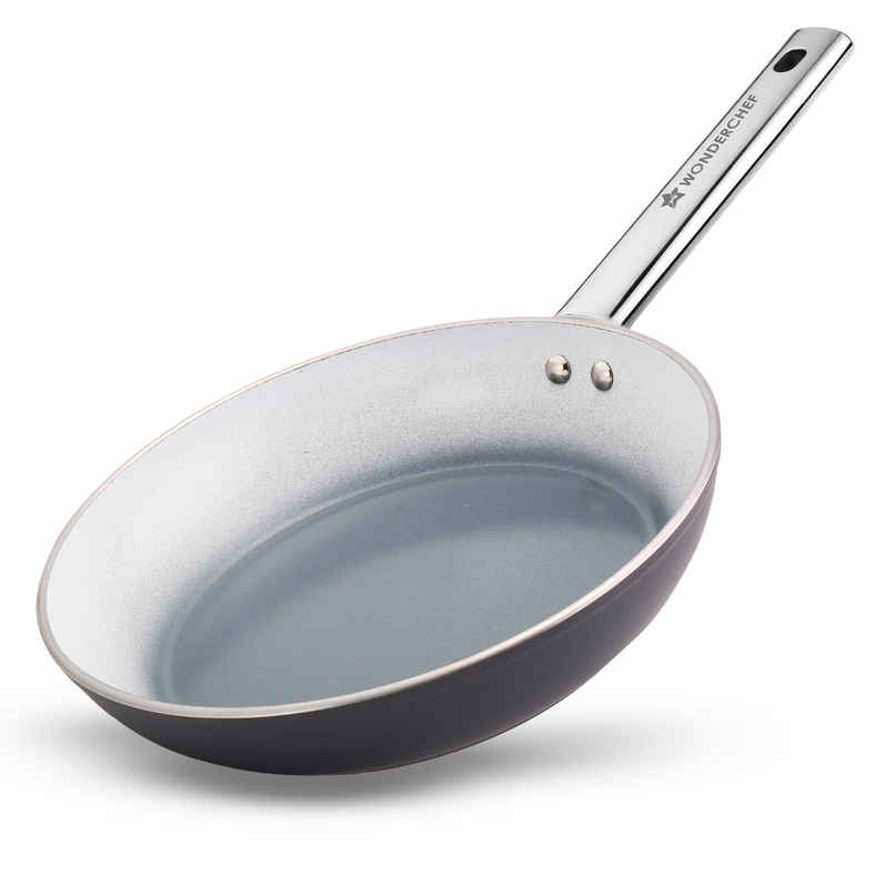 Wonderchef Eco Glide Fry Pan | 20 cm | 1.2 L | Ceramic Coating | Induction Compatible | Grey