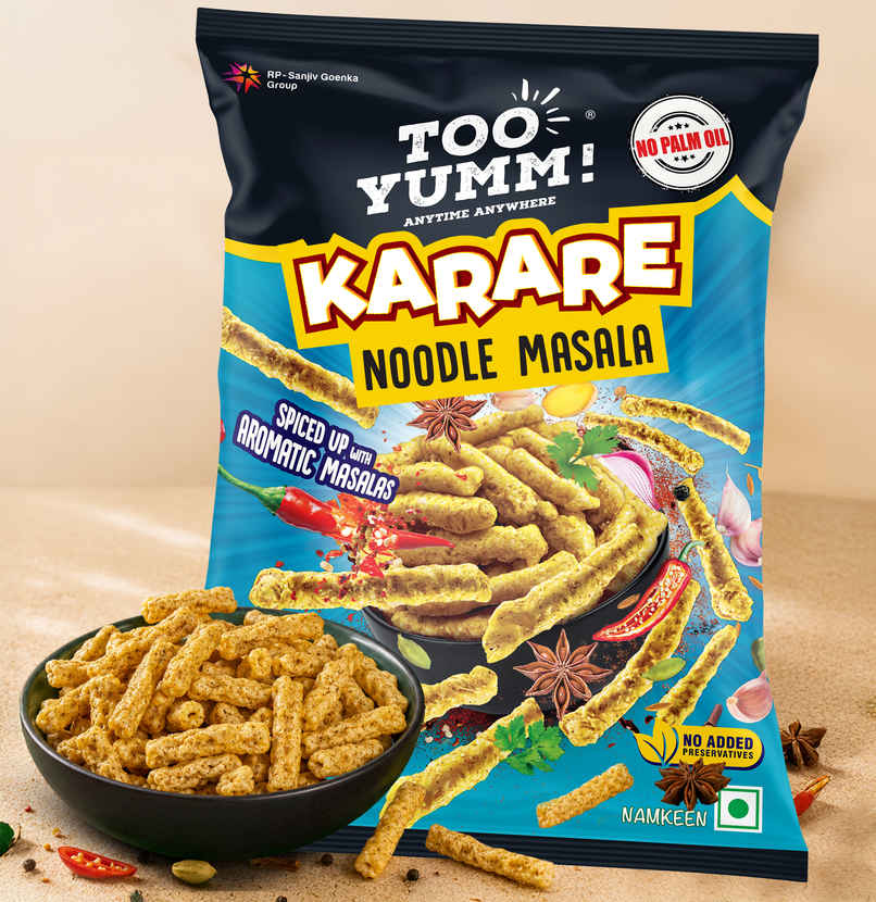 Too Yumm Noodle Masala Karare, 60% Less Saturated Fats, No Palm Oil Healthy Crisps Namkeen