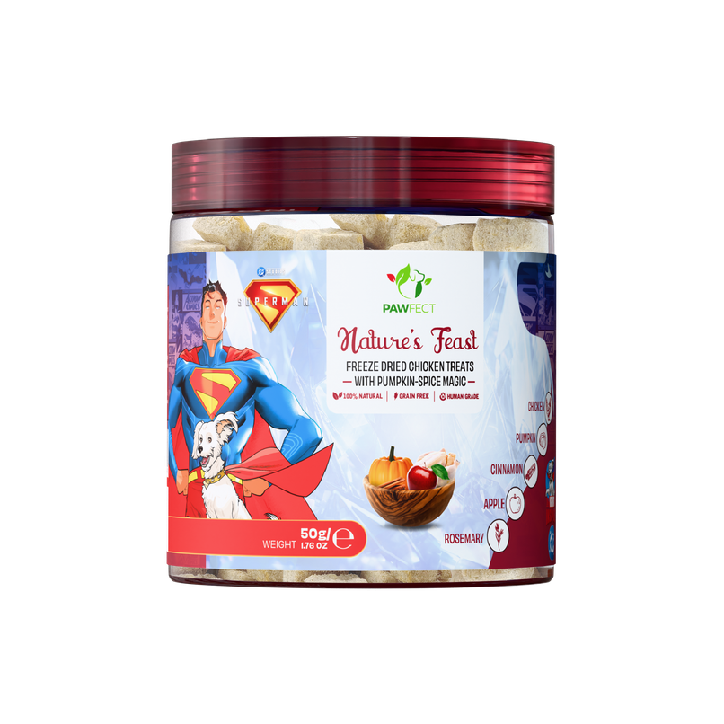 Pawfect Nature Feast Freeze-Dried Chicken Dog Training & Reward Treats with Pumpkin Spice