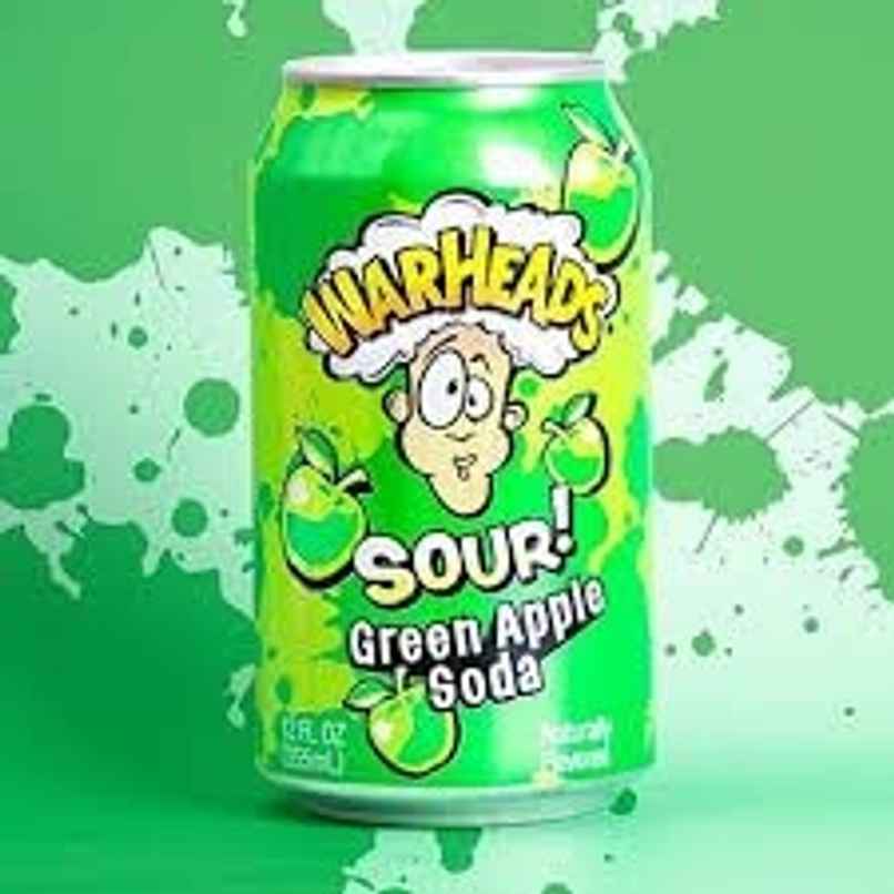 Warheads Sour Green Apple Soda