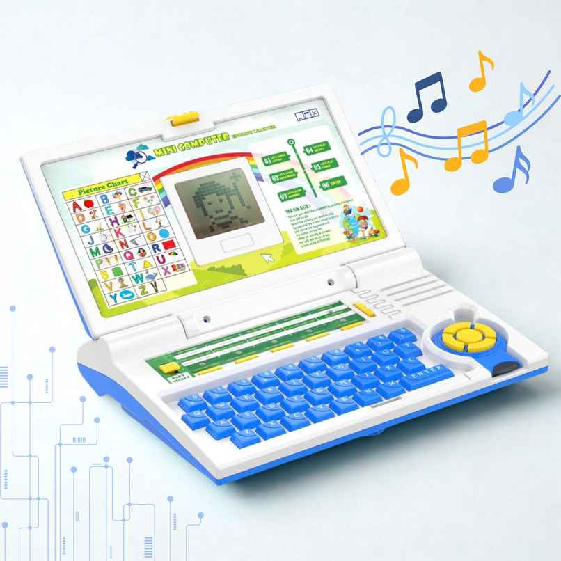 Fablue Educational Laptop Toy for Kid| 20 Acvt|Notebook, Mouse, LED Display,Sound & Music Assorted