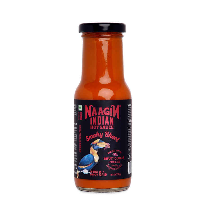 Naagin Smoky Bhoot Hot Sauce | Bhut Jolokia, Smoky, Red Chilli Sauce