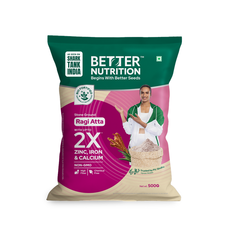Better Nutrition Ragi Atta | Rich in Calcium & Iron | High Protein Better Nutrition Ragi Atta | Rich in Calcium & Iron | High Protein