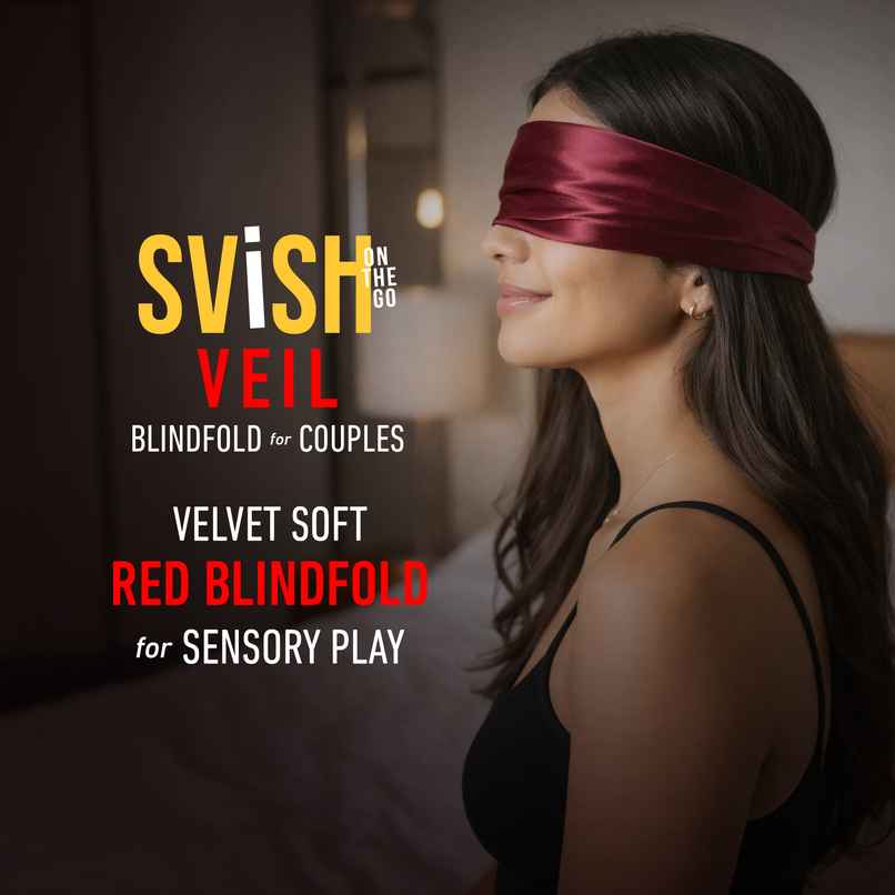SVISH Veil Velvet Soft Red Blindfold for Sensory Play