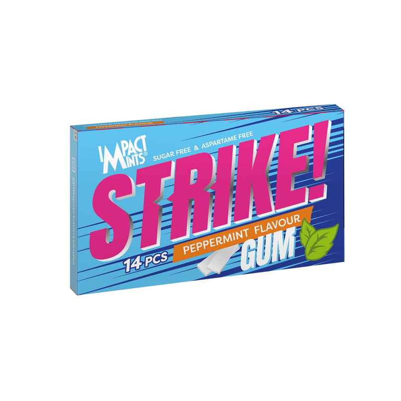 Impact Mints Strike Sugarfree Peppermint Chewing Gum