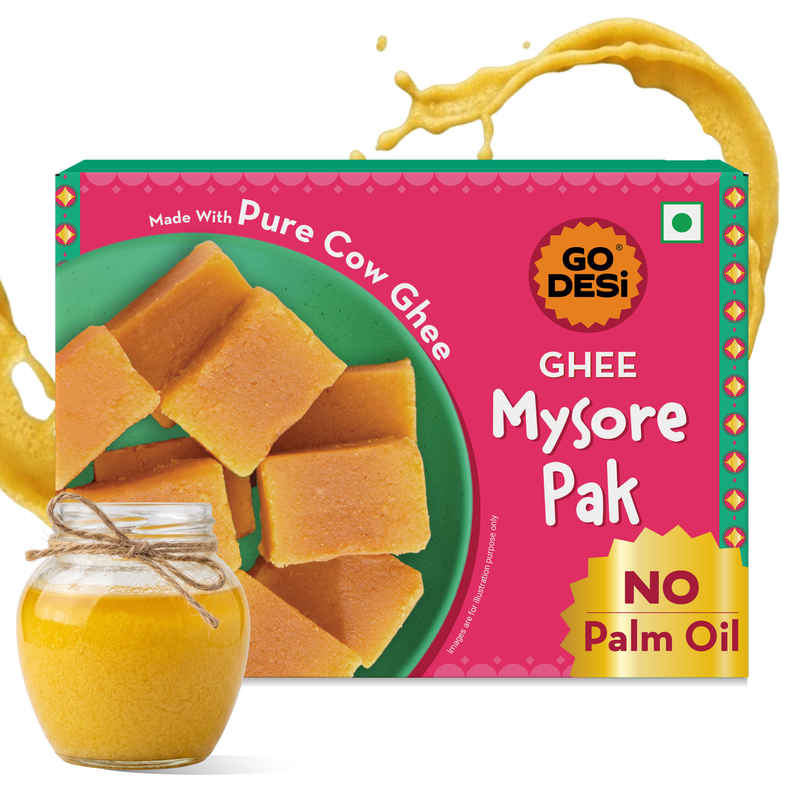 GO DESi Ghee Mysore Pak | No Palm Oil | With Pure Cow Ghee