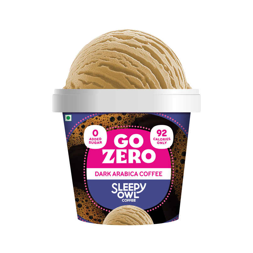 Go Zero Dark Arabica Coffee Guilt free Ice Cream Cup