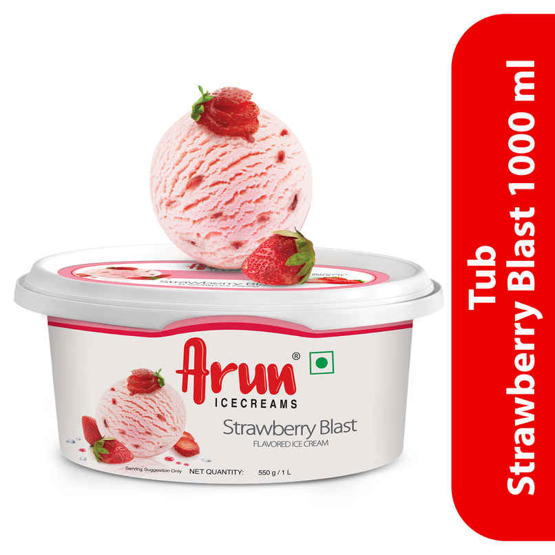 Arun Ice Creams Fresh Strawberry Tub Arun Ice Creams Fresh Strawberry Tub