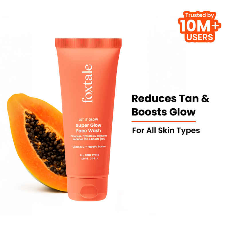 Foxtale Detan Glow Face Wash with Papaya Enzyme & Vitamin C