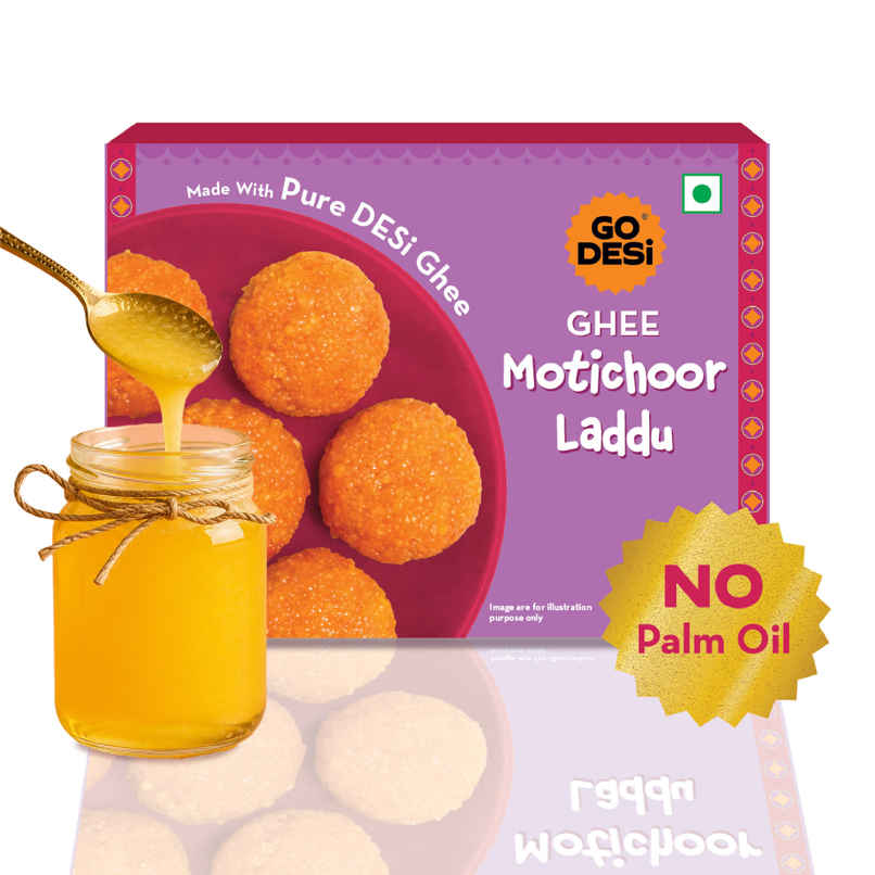 GO DESi Ghee Motichoor Laddu | No Palm Oil | With Pure DESi Ghee GO DESi Ghee Motichoor Laddu | No Palm Oil | With Pure DESi Ghee